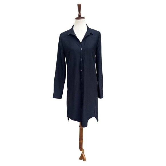 Kobi Halperin Women's Karina Black Button Down Cocktail and Party Dress Size 8 - Picture 12 of 14